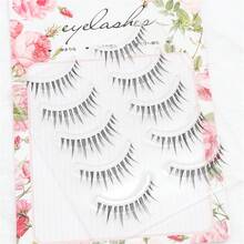 5 Pairs Whole Strip False Eyelashes, Natural Cute Demon Style Eyelashes, Realistic Cartoon Transparent Eyelashes, Suitable For Various Festivals And Parties - Multicolor - View 4