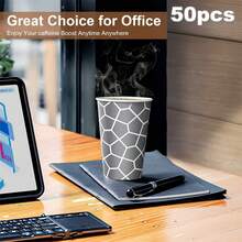 Cốc giấy đựng cà phê 237ml, 10/20/50 chiếc/gói, cốc dùng một lần cho đồ uống nóng, cốc dùng một lần cho đồ uống lạnh. - Khuyến nghị HÀNG ĐẦU - Xem 11