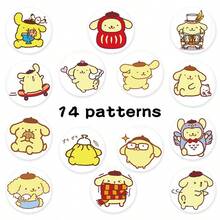 SANRIO 500张/卷 可爱布丁狗动漫卡通三丽鸥贴纸 趣味贴纸 礼物 DIY日记本 行李箱剪贴簿 手机笔记本电脑 卡哇伊可爱贴纸礼品 - 彩色 - 查看 8