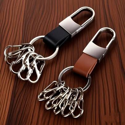 1pc Multi-Functional Quick Release Keychain, With Multiple Rings And Hooks For Easy Organization, Combining High-End Minimalist Design (1 Large Hook + 5 Small Quick Release Hooks)