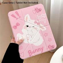 Acrylic Crystal Tablet Protective Case With Kickstand, Featuring Pink Bow, Heart, And Cute Rabbit Patterns, Compatible With Samsung A9/A9+/S9/S9FE/A11/A11+/S11/S10 FE/S10 FE+/S10 Lite, Apple Air 5/6, Honor, Matepad SE 11, And Other Popular Models - Multicolor - View 1