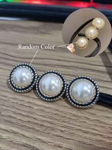 1pc Elegant Retro Faux Pearl Comfortable Texture Hair Bun Maker, Faux Pearl Flower Decor Magic Hair Bun Maker, Twisted Hair Bun Maker, Faux Pearl Decor Hair Clip, Loose Braided Ponytail, High-End Hair Curler Suitable For Updo Hairstyles, Autumn, Travel, Women Hair Accessories, Gift,Festival,Birthday, Bun Extension, Hair Styling Pins, Headpiece - Multicolor - View 7
