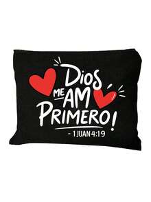 Túi vải canvas in hình chữ "Dios MEAM PRIMERO" và "1 JUAN 4:19" nhiều màu sắc, túi xách tay tiện dụng, túi mua sắm đa năng, túi đựng đồ du lịch tối giản, túi đựng mỹ phẩm du lịch dung tích lớn, thiết kế mới và không gian rộng rãi, lý tưởng cho mua sắm, đám cưới, sinh nhật, đi biển, kỳ nghỉ, tựu trường. - Nhiều màu - Xem 18