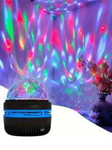 LED Projector - 2-In-1 Northern Lights & Ocean Wave Night Lamp With Remote, 14 Vibrant Effects, Powered Via Supplied Cable, Ideal For Bedroom, Game Room, Home Theater Decor, Ambiance Lighting & Relaxation - Multicolor - View 14