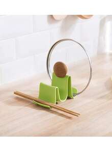 1pc Wave-Shaped Kitchen Pot Lid Holder, Utensil Rack, Cutting Board Organizer, Suitable For Kitchen And Dining Room - Multicolor - View 1