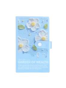 100 Pockets Cash Budget Planner Book, 50 Sheets Sleeves Flower Wealth Album, Postcards Organizer - Multicolor - View 8