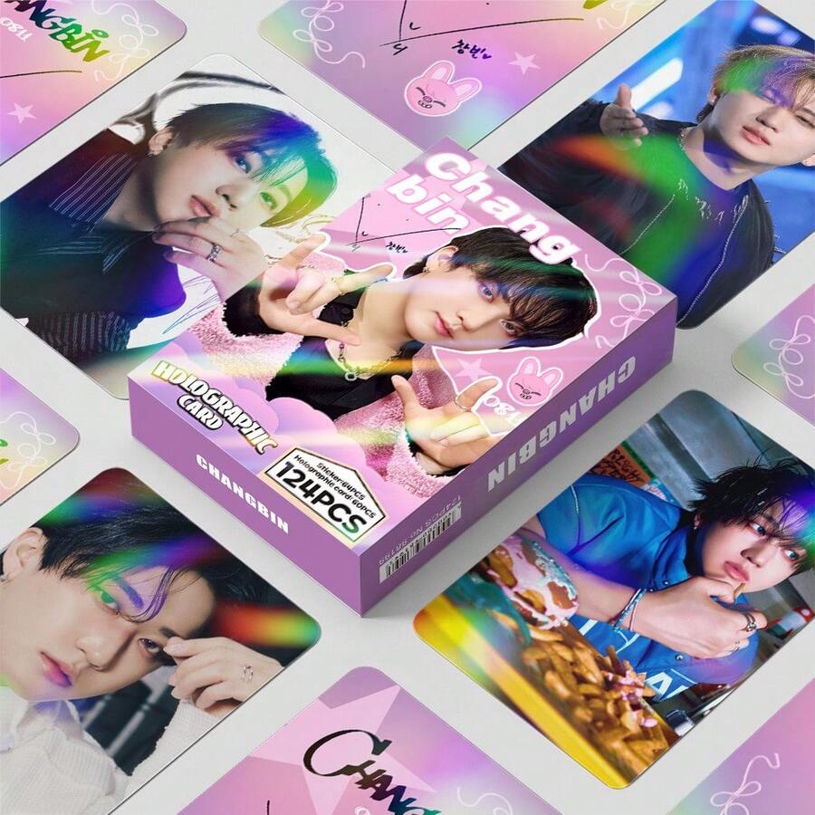 Kpop Holographic Sticker, Anime Photo Card Box Set, LOMO Card, Fans Merchandise Goods, Valentine's Day Gift, Small Gift - Multicolor - View 1