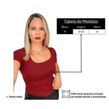 Women's Premium Ribbed U-NECK Blouse - Gỗ đỏ - Xem 5