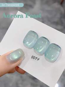 MISS SHAKA 10毫升春夏超闪亮水晶粉蓝色猫眼指甲油，极光系列紫色、银色、透明蓝色猫眼指甲油，猫眼凝胶，美白，四季皆宜的热门美甲沙龙DIY美甲用品 - 彩色 - 查看 9