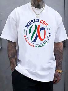 World Cup 2026 100% Cotton T-Shirt | USA CAN MEX Soccer Tee | 2026 Football Cup Fan Apparel | North America Host Nations Graphic Tee | Soccer Fan Gift, World Cup T-Shirt, USA World Cup Shirt 2026, World Cup USA Sweatshirt, Political Soccer Fan Tee,World Cup 2026 T-Shirt, Soccer FIFAS Sweatshirt, United States Canada Mexico, USA Canada Mexico Soccer Top, Summer Tournament Supporter Outfit, 2026 World Tournament - 白色4 - 查看 1