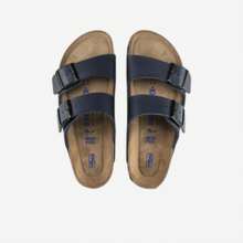 Birkenstock Arizona Birko Flor Black Black Foot Bed - Black - View 4