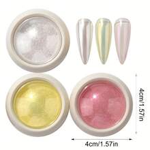 Y2K Simple Manicure Techniques, Handmade Nails, Chameleon Powder Nail Art Charm Nail Art Supplies, Nail Art Supplies For Women And Girls, Nude Nails, Home Nail Art 0.5g, Summer Manicure - 彩色 - 查看 4