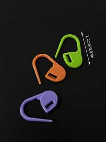 30pcs Colorful Plastic Sweater Stitch Markers, Knitting Row Counters, DIY Knitting Tools - Comma Mark - View 8