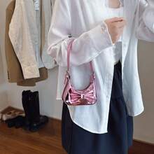 Laser Bowknot Mini Handbag, Mother-Daughter Matching Underarm Small Bag Accessory - A - View 13