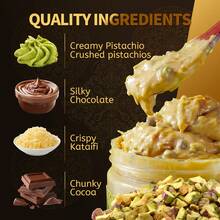 Gummy Glow [Rich & Nutty]300g DUBAI FILLING PISTACHIO SPREAD-30% Pistachios,Sweet Spreadable Butter Crunchy Dessert Dip (10.58oz, Pistachio),Perfect Breakfast Partner, Premium Gift - 300g - View 3