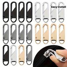 4/10/20pcs Multi-Functional Zipper Pulls Replacement - Suitable For Luggage, Jackets - Easy To Install, Zipper Heads, Zipper Accessories, Replacement, Repair, Detachable, Metal, Bags, Clothing, Backpacks, Universal, Durable - 3.81cm X 1.27cm - 4 Color Options - Multicolor - View 5