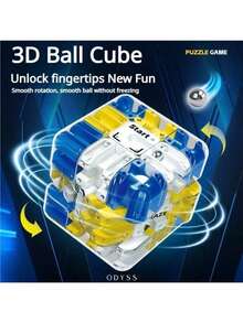 3D Ball Maze Cube Puzzle - Educational Logic Cube For Kids, Parent-Child Battle Game, Stress Relief Toy For Logical Thinking Training - Màu xanh lam - Xem 8