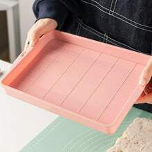 1 Set Snowflake Shaped Baking Mold, Non-Stick Homemade Peanut Brittle Tools, Baking Tray - Pink - View 4