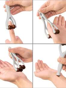 1pc Wooden Finger Pressure Massager, Double-Sided Hardwood Massage Roller, Used To Relieve Carpal Tunnel Syndrome, Alleviate Finger Pain, And Reduce Hand Tension - View 4