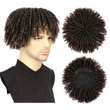 Dreadlock Topper For Men Afro Twist Braided Dreads Locs Hair Toupee Synthetic Hair Extension Daily Party Use - Nhiều màu - Xem 9