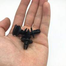 50pcs Universal Car Plastic Rivets Clips, Black Fasteners For Bumper, Fender, Trim, Durable Replacement Parts - 50Pcs Press-fit Buckle - View 9