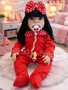 Reborn Baby Girl With Accessories + Documents - 紅木色 - 查看 7