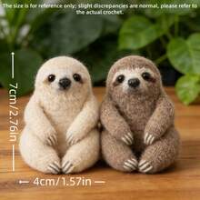 2Pcs Animal Knitting Kit For Beginners, Knitting Kit For Adults With Step-By-Step Text Tutorials, Sloth DIY Crafts For Adults, Cute Funny Home Decorative Ornaments, Birthday Valentine's Day And Easter Gifts - Sloth - View 8
