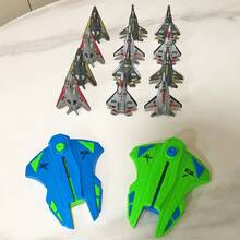 Blue Plastic Launching Fighter Jet, Novelty Outdoor Toy With Manual Launcher - Perfect Christmas & New Year Gift For Boys - Green - View 9