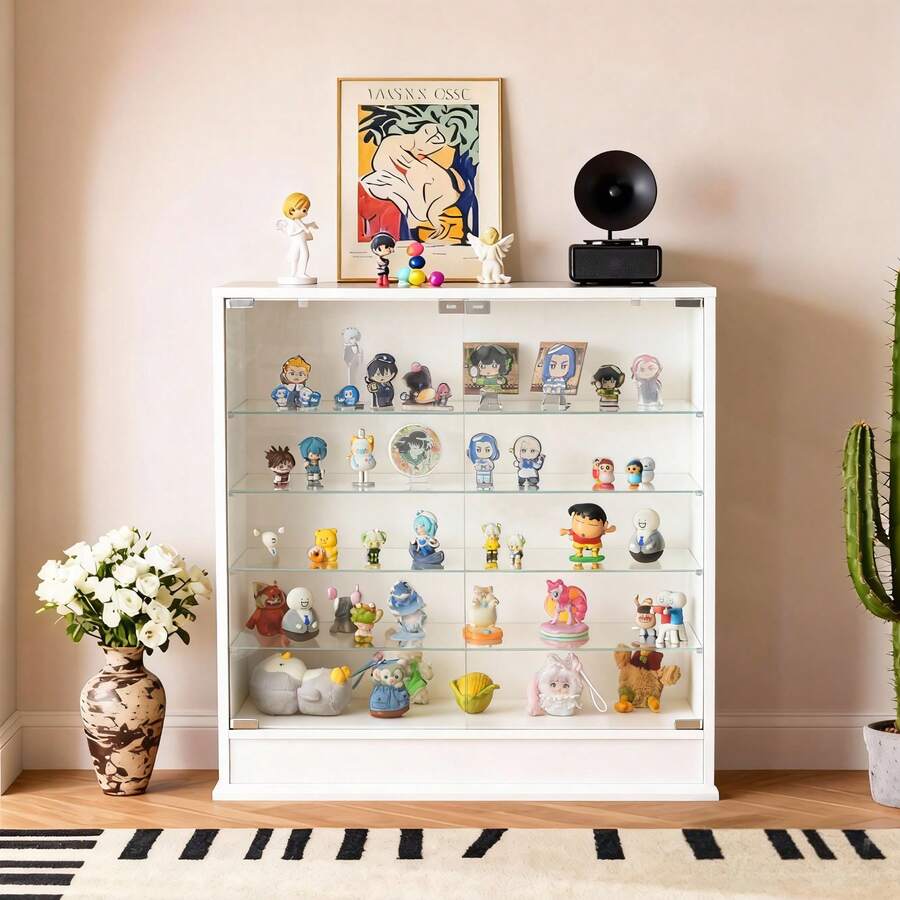 Glass Display Cabinets - White - View 1