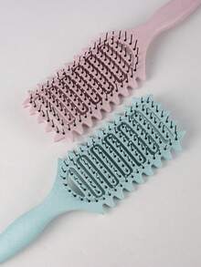 1支女士卷发梳，透气造型卷发器，适合所有发质，释放卷发潜能，打造各种发型，成就完美造型 - 彩色 - 查看 7