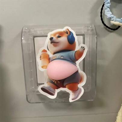 1Pc Creative Big Belly Shiba Inu, Akita & Corgi Anti-Collision Door Bumper, Cartoon Puppy Bumper Cushion For Door, Garage, Fridge, Furniture & Wall