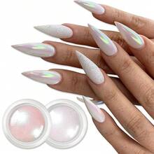 Y2K Simple Manicure Techniques, Handmade Nails, Chameleon Powder Nail Art Charm Nail Art Supplies, Nail Art Supplies For Women And Girls, Nude Nails, Home Nail Art 0.5g, Summer Manicure - 彩色 - 查看 6