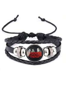 1条奇幻时光宝石黑色编织皮手链，款式随机，新年礼物，情人节礼物，复活节礼物 - 彩色 - 查看 7