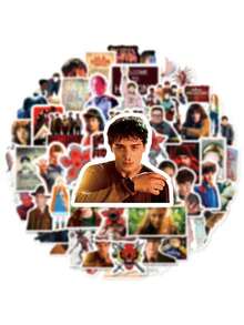 1set/54pcs Popular American TV Series Graffiti Stickers, Suitable For Phone Cases, Tablets, Suitcases, Etc., Waterproof And Durable, New Year's Gifts, Valentine's Day Gifts, Easter Gifts - Multicolor - View 4