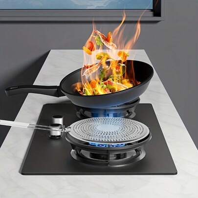 1pc Double-Layer Stainless Steel Pot Holder Mat, Modern Style Kitchen Accessory, Solid Color Smooth Metallic Finish With Round Tube Hollow Design, Features Dual-Layer Heat Dissipation Technology For Even Heat Distribution