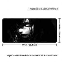 1个动漫女孩游戏鼠标垫，超大黑色鼠标垫，酷炫动漫鼠标垫，极简背景鼠标垫。这款大号鼠标垫可用作桌垫、学习垫或键盘垫，适合游戏、家庭和办公使用。 - 動漫少女 - 查看 13