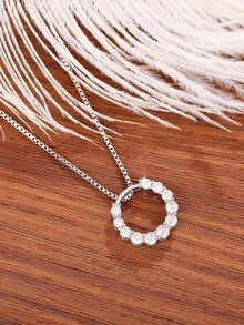 1 PC Romantic Cubic Zirconia Necklace Pendant For Women Valentine's Day Gift Wedding Jewelry - 1# - View 3