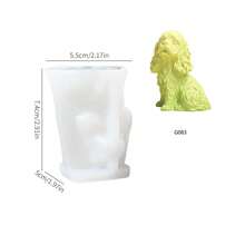 3D French Bulldog Silicone Mold, DIY Animal Sitting/Standing Dog Candle Resin Mold - White - View 2