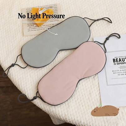 1pc Double-Sided Blackout Eye Mask, Simple And Lightweight, Does Not Press On The Eyes, Ear-Hook Style, Breathable, Comfortable For Sleeping, Relieves Eye Fatigue,Simple And Portable, Giving You A Good Night's Sleep