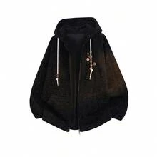 ジップ パーカー メンズ 秋服 春服 おしゃれ シンプル オシャレ カジュアル 長袖 人気 快適 スポーツ ユニセックス 柔らかい肌触りトップス 厚手 满天の星 - ブラック - チェックする 1
