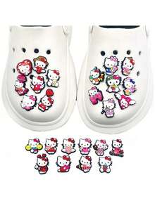 Bộ 9/25 món phụ kiện trang trí giày dép họa tiết, chất liệu PVC, thích hợp cho túi đi biển, giày dép, quà tặng sinh nhật, Giáng sinh, Ngày lễ tình nhân, Halloween. - Nhiều màu - Xem 5