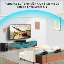 Barra de Sonido para TV Juegos de PC Soundbar Subwoofer 5.1 Teatro En Casa Bass Boost Bluetooth 5.3  ARC/AUX Control Remoto Home Theater .1 BM-880 - 5.1 220 W - Ver 5