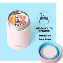 TYESO 1 Mini Portable Thermal Container, 300ml, Made Of Stainless Steel, 100% Leak-Proof, Keeps Hot Or Cold For 12–24 Hours. Keeps Food Fresh And Protected Against Odors And Spoilage. Can Be Used As A Thermal Food Container, Soup Container, Coffee Container, Or Beverage Container. Ideal For Storing Yogurt, Fruit, Drinks, Coffee, Soups, Cookies, And Snacks. Perfect For Use At The Table, At School, In The Kitchen, In The Office, And At Work. Also A Great Item For Studying And Everyday Use In The Kitchen. Orange Color. - 橘子 - 查看 8