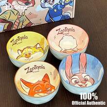 Disney Bộ bát đĩa sứ trẻ em kiểu hoạt hình chính hãng, chất lượng cao, gồm 4 bát nhỏ, đựng trong hộp quà tinh tế. - Nhiều màu - Xem 3