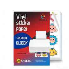 ESHANG 可打印乙烯基贴纸 A4 20张 光面白 | 兼容喷墨和激光打印机 - B - 查看 1