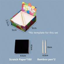 Zestaw narzędzi do malowania metodą Scratch Art, żywe, kreatywne dekoracje do domu DIY, idealny prezent dla miłośników rękodzieła, wysokiej jakości materiały, prezent artystyczny | Kartki dekoracyjne | Kolorowy papier do scrapbookingu - Wielokolorowe - Zobacz 15