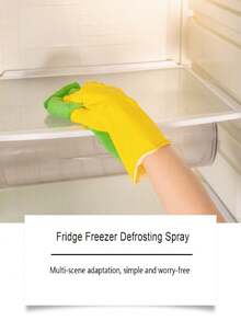 jakehoe 1 pieza Spray descongelante para nevera, spray de limpieza multiusos para refrigerador del hogar, máquina de hielo, también apto para ventanas de automóvil, gran regalo para familiares y amigos - Líquido - Ver 3