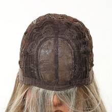 TOPSHE 24-Inch Blonde Highlight Multi-Layered Naturally Curved Center Part Wig, Synthetic Heat-Resistant Ladies Wig, Suitable For Holidays, Travel, Masquerade Balls, Parties, Daily Wear, Music Festivals, Wedding Seasons, Holiday Gifts,Wedding Music Festival - Blonde Highlight - View 8