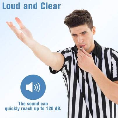 Stainless Steel Whistle With A Hanging Strap. A Very Loud Sports Whistle, Suitable For Referees, Coaches, , Emergency Situations, And Outdoor Activities.