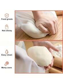 1Pc/3Pcs White Kitchen Pastry Stirring Bag Kitchen Silicone Kneading Bag White Dough Stirring Bag, DIY Bread, Pastry, Pizza, Baked Goods, Kitchen Tool - White - View 8